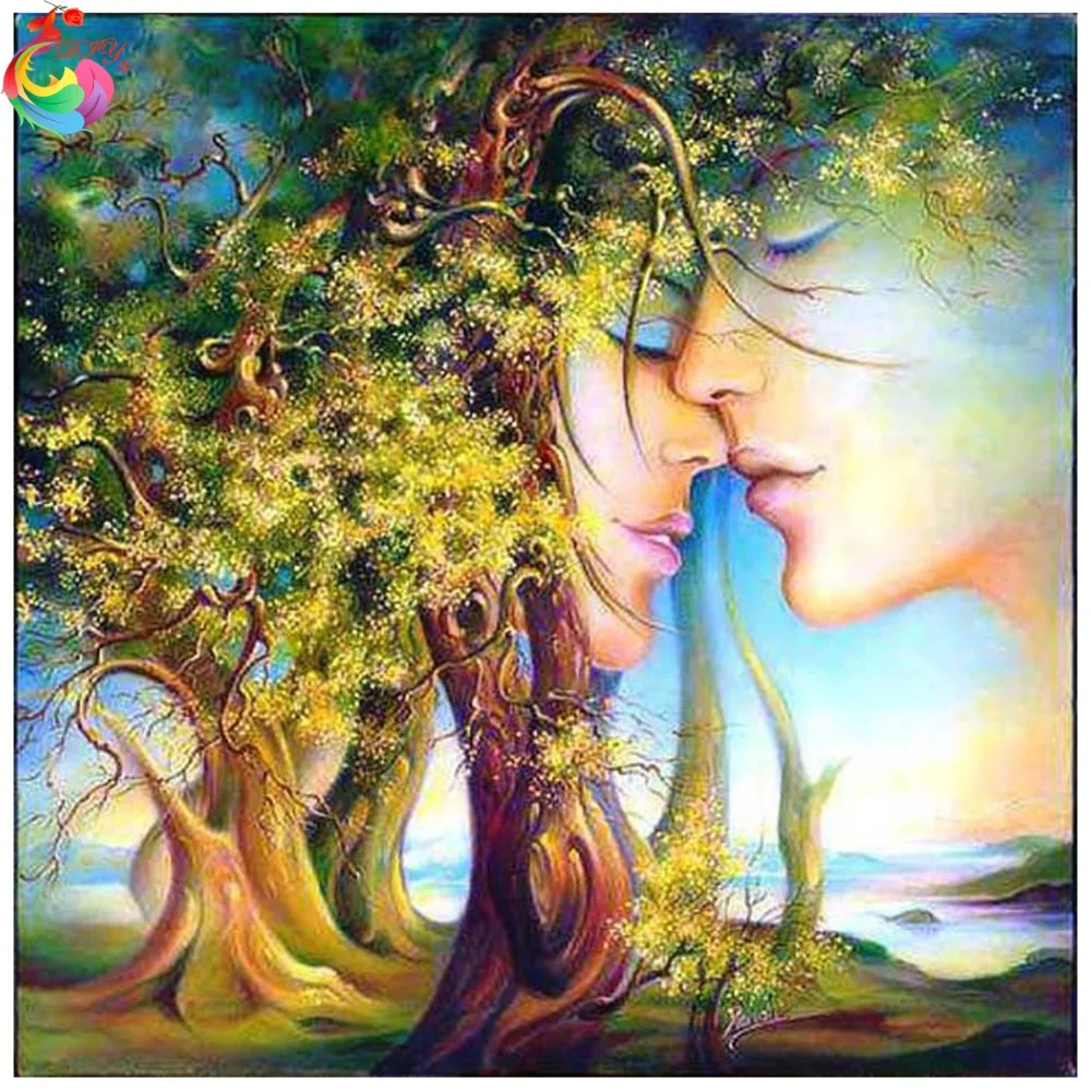 

hobby 3d diamond embroidery scenery Tree Lover needlework diamond mosaic cross stitch Kits for embroidery rhinestone home decor