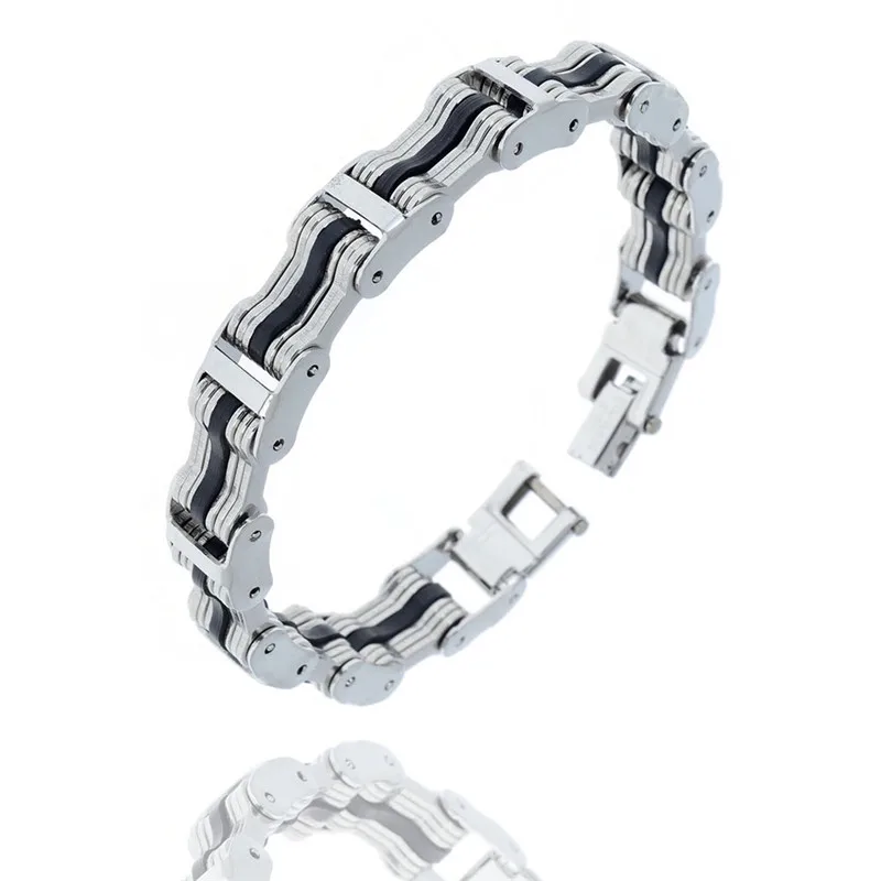

Fashion Bracelet Men Stainless Steel Biker Bicycle Motorcycle Chain Bracelets Bangles Jewelry Wholesale