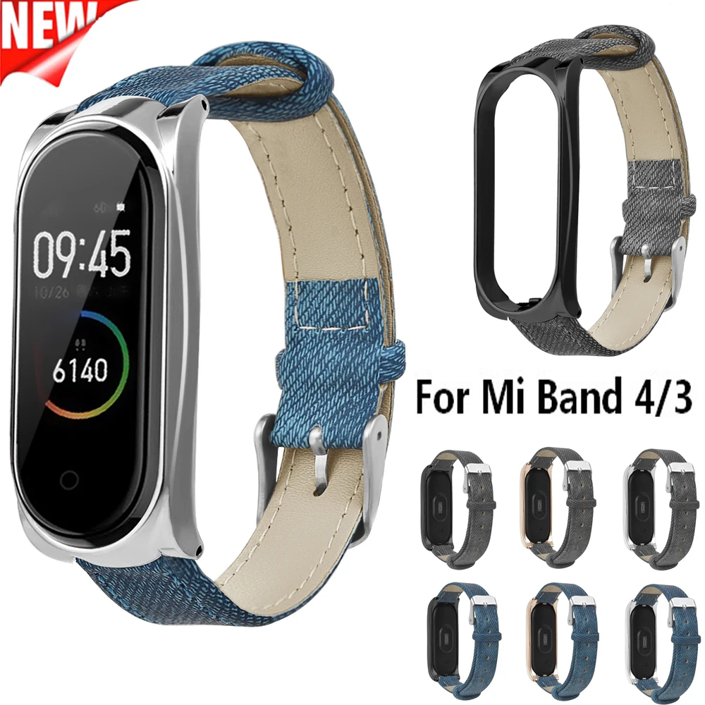 Новинка 2019 умный Браслет Для Xiaomi Mi Band 4 сменный ремешок с металлической пряжкой