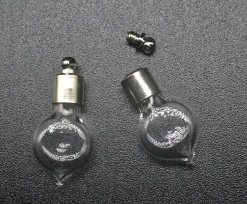 

100pcs/lot SCREW CAP love heart glass vial pendant rice name art wishing glass bottle necklace pendant perfume bottle jewelry