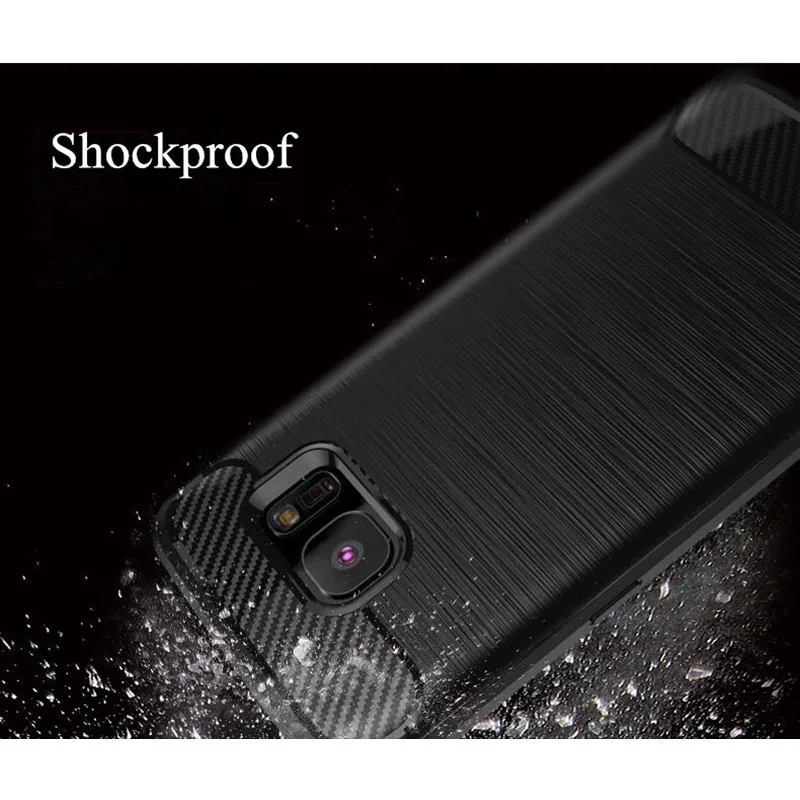 Чехол для samsung Galaxy S6 S7 edge, роскошный чехол из углеродного волокна, Матовый ТПУ силиконовый чехол для samsung Galaxy S8 S9 Plus, чехол