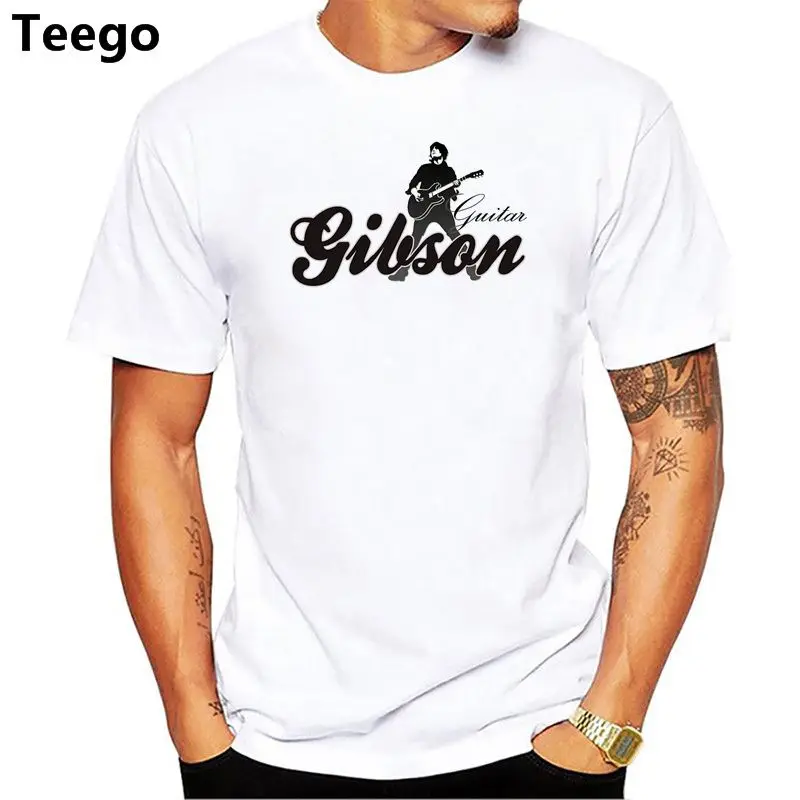 

Summer New Gibson T Shirts Men Cotton O Neck T-Shirt Man Short Sleeve Tshirt Euro Size Hip Hop Men Tee Tops Free Shipping
