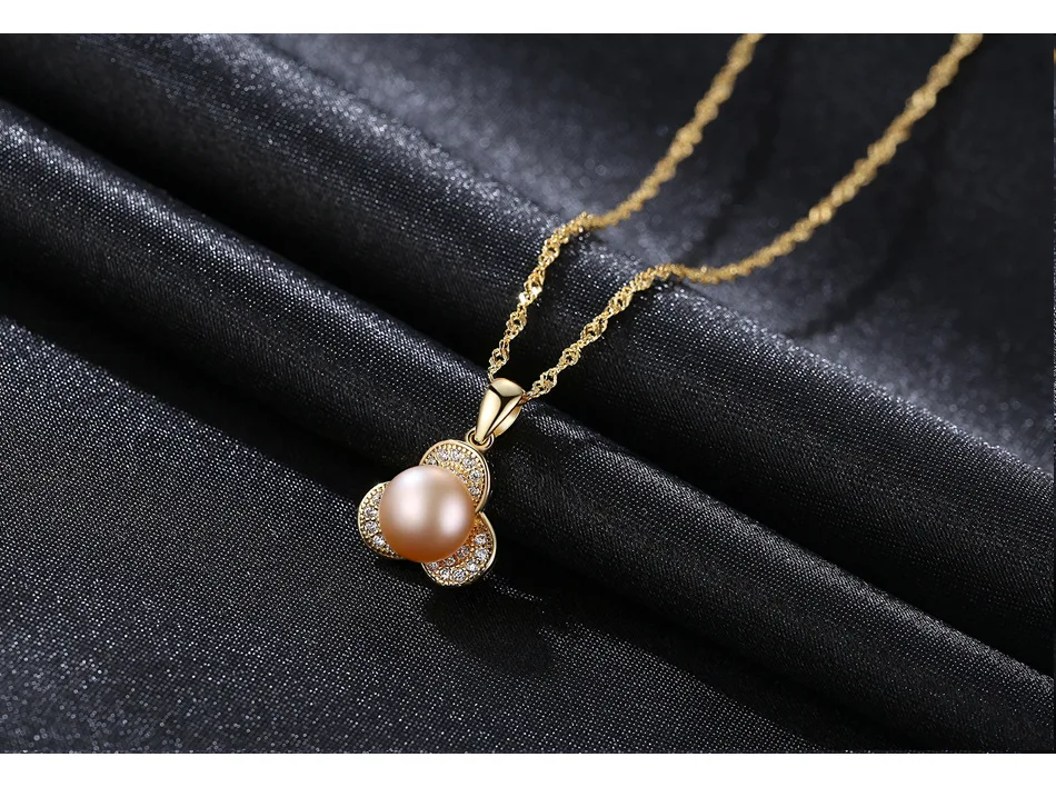 

sterling silver necklace natural freshwater pearl boutique jewelry accessories gift G01