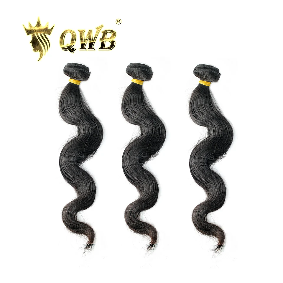 QWB Бесплатная доставка объемная волна 3 пучка/партия 12 ''~ 28''