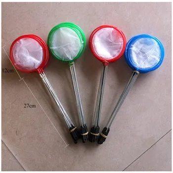 

Free Shipping 50pcs Coarse Mesh Mix Colors Large Size Round Small Pore Fishing Net for Aquarium Small Fish, Shrimp and Insects