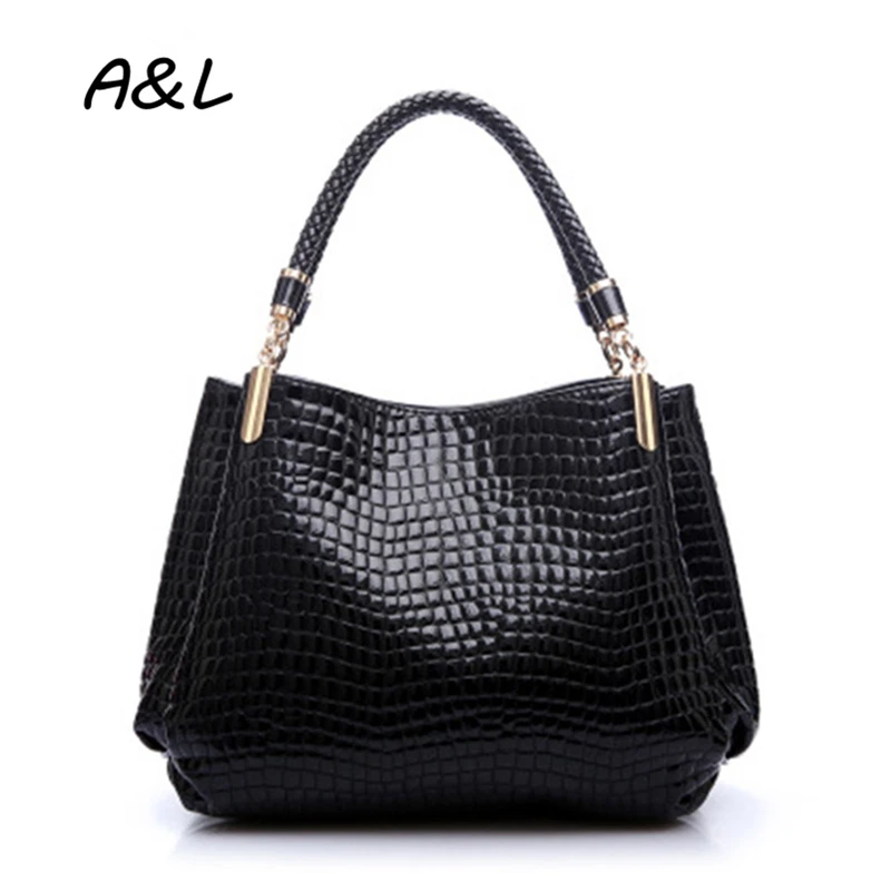 

Women New Fashion Handbag Office Lady Luxury Designer Alligator PU Leather Tote Stylish Casual Business Party Shoulder Bag B0014