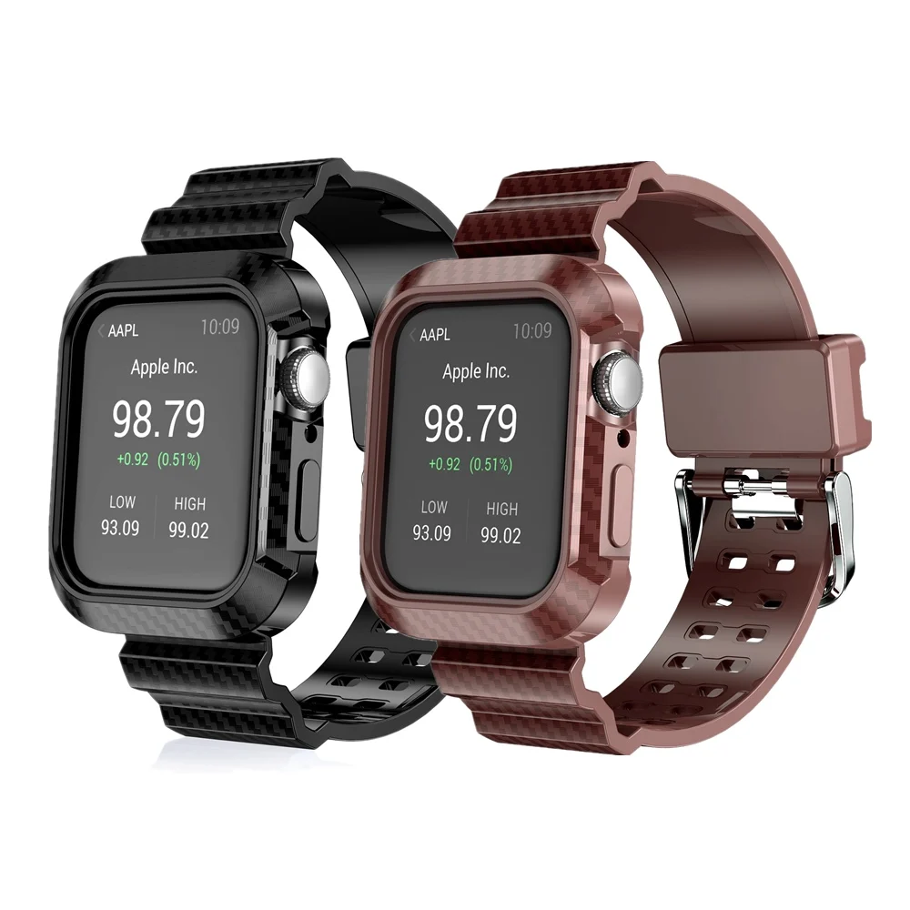 Мужской/женский спортивный противоударный ремешок с рамкой для Apple Watch Band Series SE 6 5