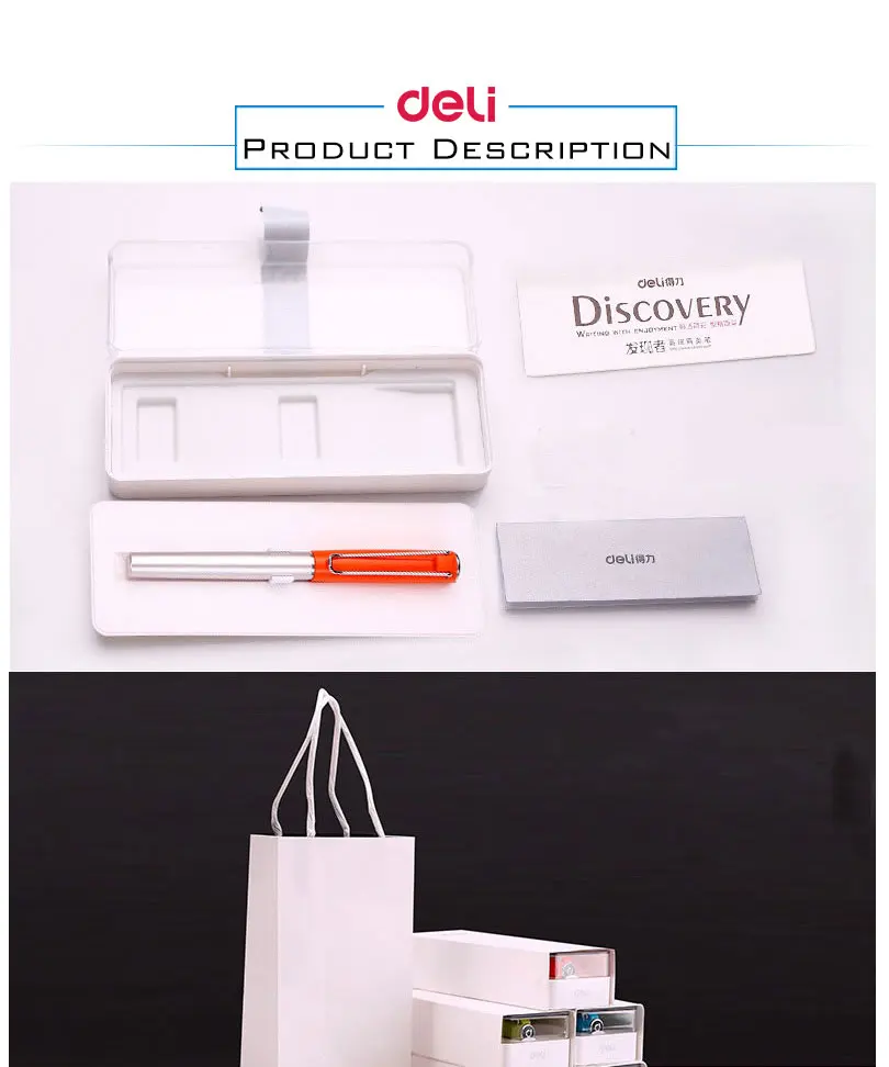 Escritório da Escola Grátis para Estudantes Deli Esferográfica Caneta Material Escolar Estacionário Metal Cristal Frete Canetas um 0.5mm 6 Cheap Canetas esferográficas