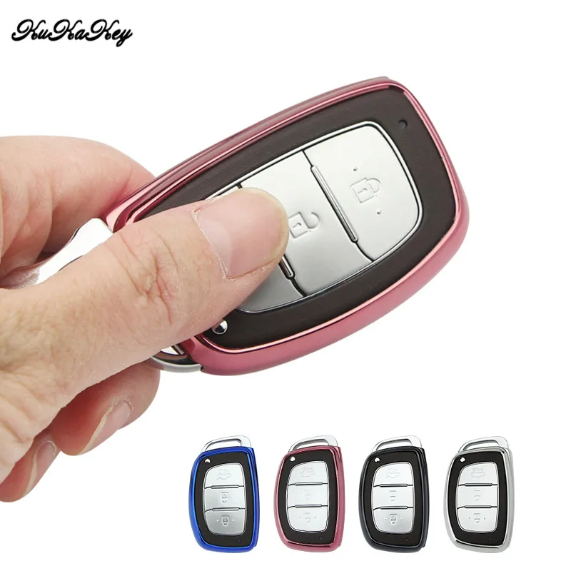 

KUKAKEY 4 Colors Remote Smart TPU Car Key Case Cover For Hyundai Solaris I30 IX35 Tucson Accent Getz Elantra Sonata Mistra