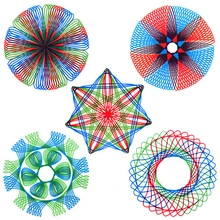 25PCS New Spirograph deluxe set Design Tin Set Draw Spiral Designs Interlocking Gears& Wheels,draw educational toys