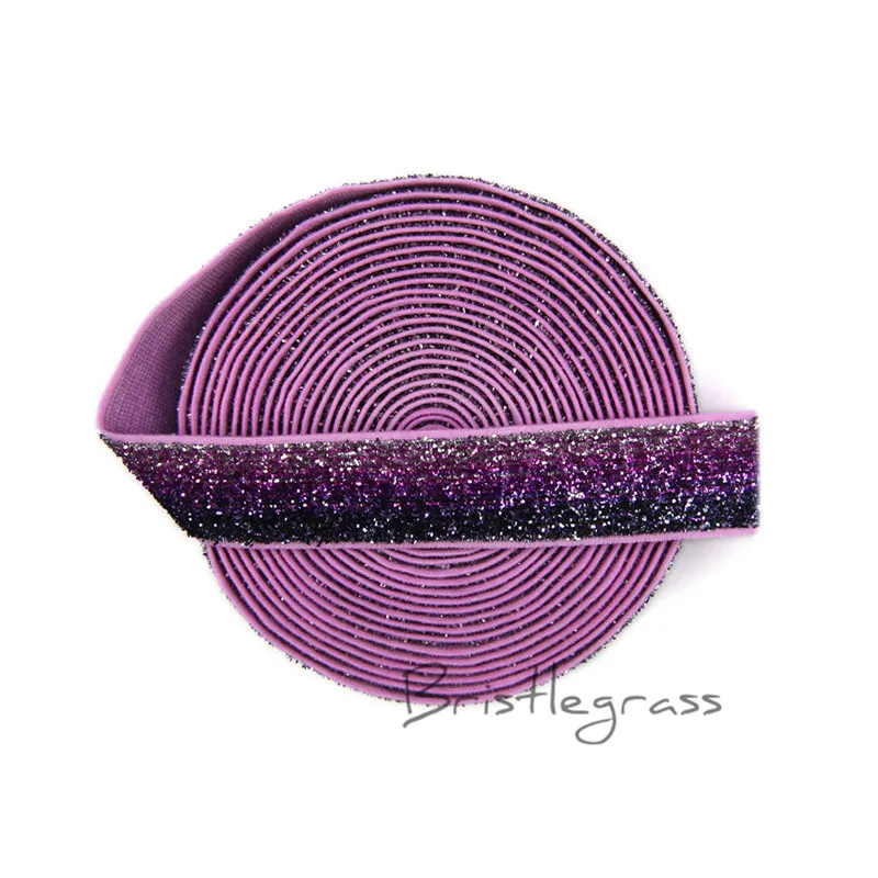 Расческа 3 ярда 5/" 1,5 см цветной металлический блестящий откидной эластичный спандекс Детский ободок для волос повязка на голову кружевная отделка DIY шитье