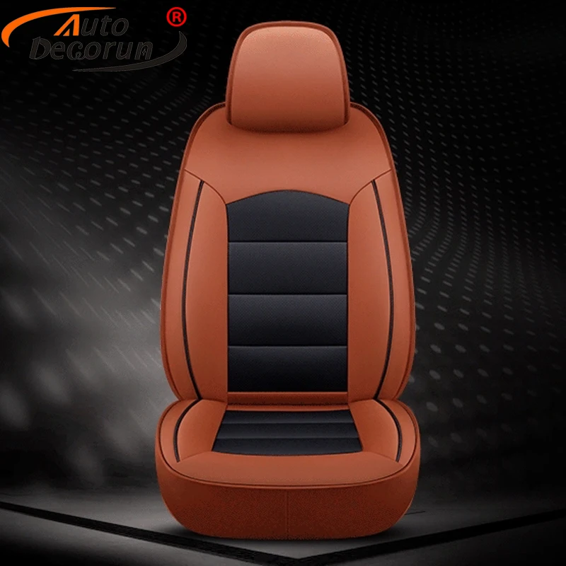 AutoDecorun Perforated Cowhide Leather Seat Cover for Porsche Cayman