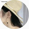 Pendientes hexagonales geométricos simples para mujer, aretes negros para mujer, bisutería femenina, bisutería femenina, marca De lujo ► Foto 2/6