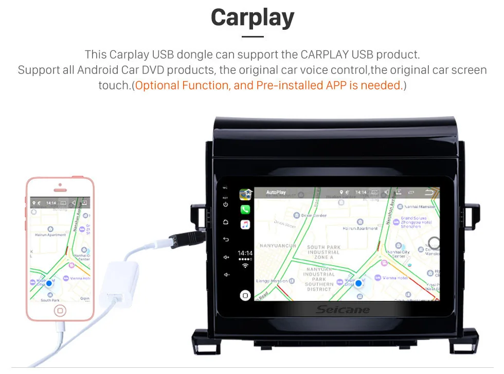 Seicane Android 8,1 2Din автомобильный Радио мультимедийный плеер для Toyota ALPHARD/Vellfire ANH20 2009-2013 gps Стерео gps навигация