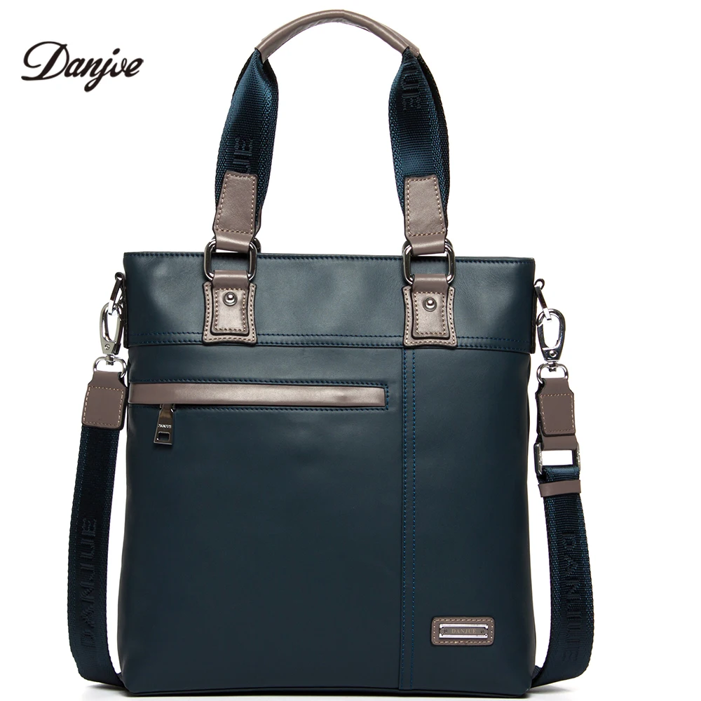 

DANJUE High Quality Men Bag Genuine Leather Handbag Male Fashion Brand Shoulder Bag Trendy Style Business Messenger Bag