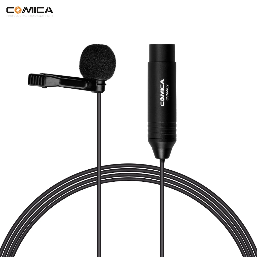 COMICA XLR 48V Phantom Power всенаправленный петличный микрофон с отворотом для трансляции