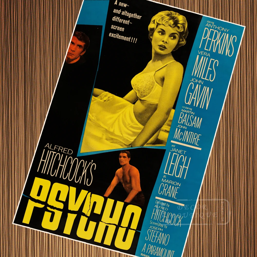 

PSYCHO Classic Movie Alfred Hitchcock Film Retro Vintage Poster Canvas Painting DIY Wall Paper Home Decor Gift