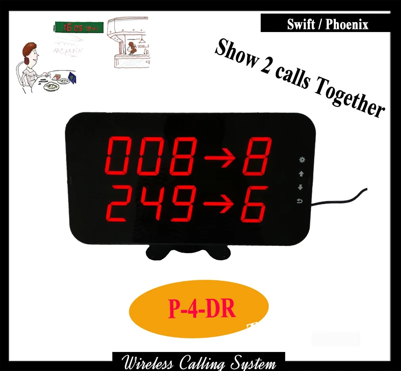 

Display pager receiver For Waiter Wireless Call System Can Work with Keypad for queue management system