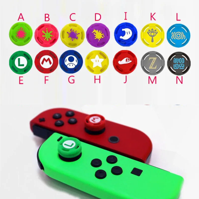 

Silicone Thumb Stick Grip Caps Analog Joystick Cover Case For Zelda Mario Nintend Switch NS JoyCon Controllers Joy-Con Joypad