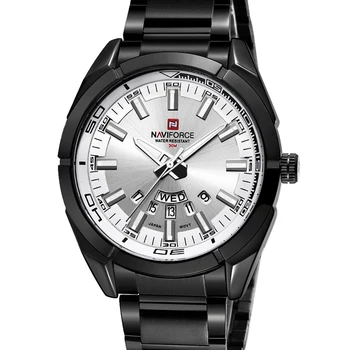 

NAVIFORCE Watch Mens Luxury Brand Quartz Watch Men Waterproof Sport Watches Full steel Black Wristwatches relogio masculino