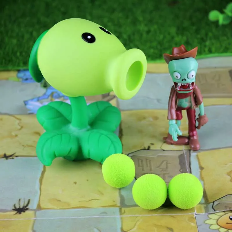 [New] 28styles New Game PVZ Plants vs Zombies Peashooter PVC Action Figure Model Toys anime figurine pea sunflower Melon 10CM