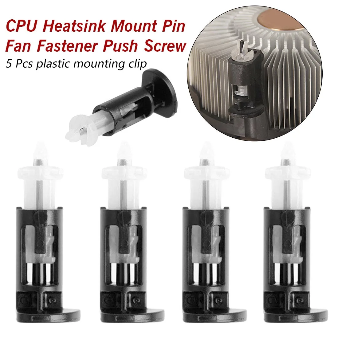 

Centechia 5Pcs Plastic Mounting Clip for Intel 4 Way CPU Coolers