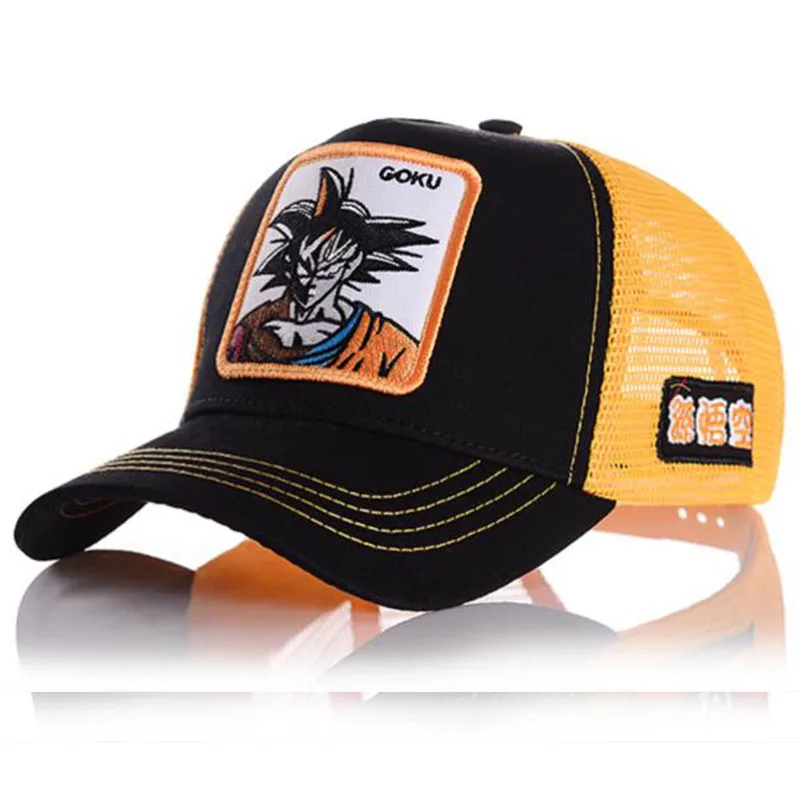 Cartoon Anime Dragon Ball Baseball Caps Men Women Snapback Hip Hop Cap Summer Breathable Mesh Trucker Hat Dad Hats - Цвет: O