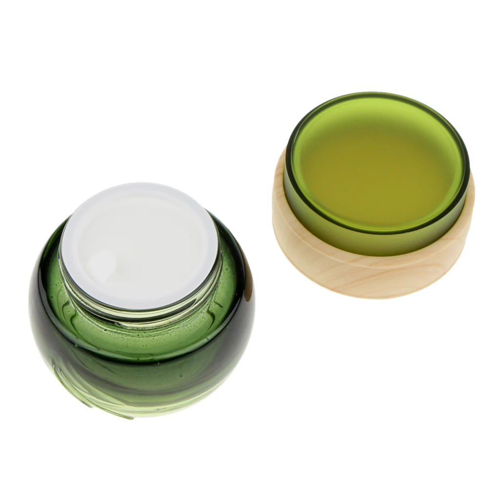 1 Set 4 Pieces Premium Empty Portable Refillable Glass Cosmetic Makeup Face Cream Jar Small Container Pump Bottle Pot