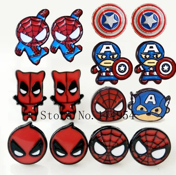 

20 pairs Alloy Enamel Lovely Cartoon spiderman Earrings Jewelry Stud Earring EE-26