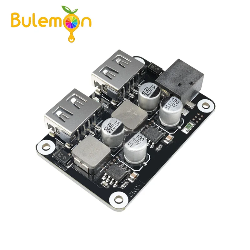 

Dual USB Fast Charge Buck Module Input 6-30V to 5V 24W Per Port support QC2.0 QC3.0