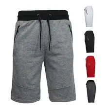 Новое поступление, летние мужские шорты, однотонные свободные прямые шорты средней длины, молодежная хлопковая Смешанная повседневная одежда