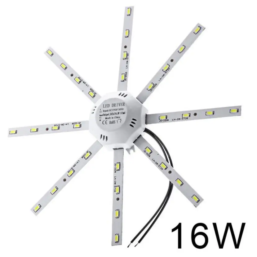 Новинка года 16 Вт 900lm 24 светодиодный 5730 SMD светодиодный потолочный светильник осьминог круг