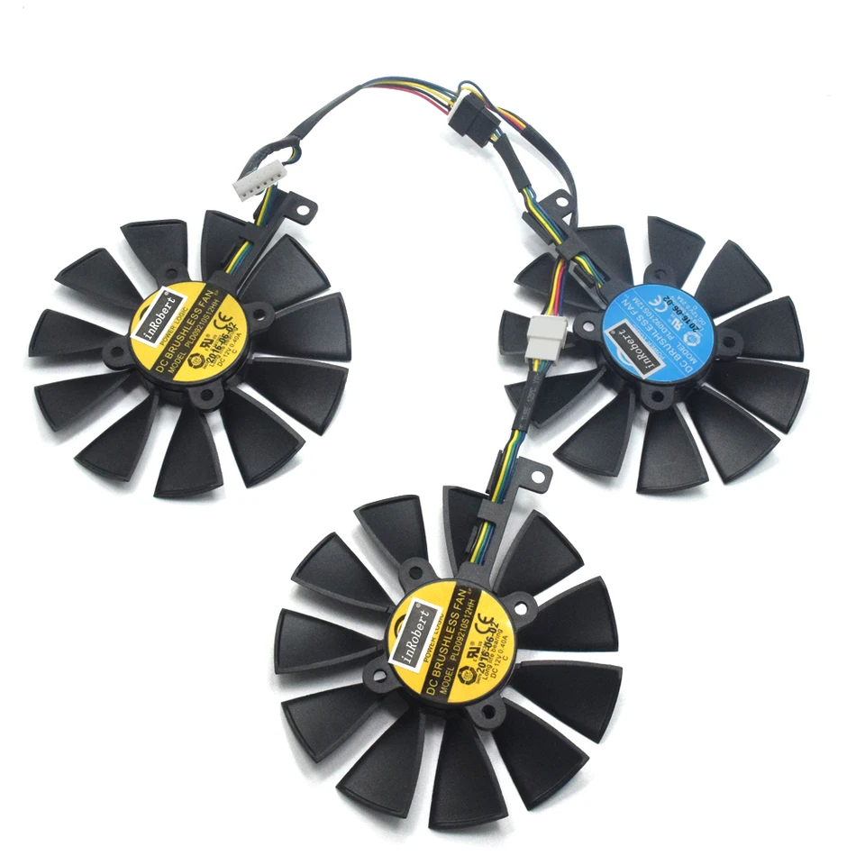 Ventilador de refrigeraci/ón para Tarjeta gr/áfica ASUS Strix GTX980Ti//R9390//RX480//RX580 de 87 mm T129215SU