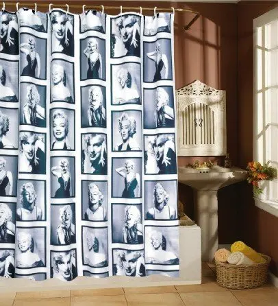 

Brand New Marilyn Monroe Bathroom Fabric Shower Curtain Free 12 Hooks & Tracking
