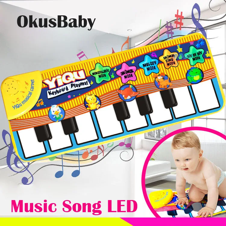 2019 grand bébé tapis Musical clavier tapis de jeu musique tapis de jeu Piano apprentissage précoce jouets éducatifs pour enfants Puzzle cadeaux
