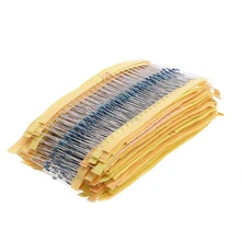 2425 шт. 97 значение металлического пленочного резистора 1% 1/8 Вт набор сортированных 1 Ом~ 1 м ом пассивный Компоненты