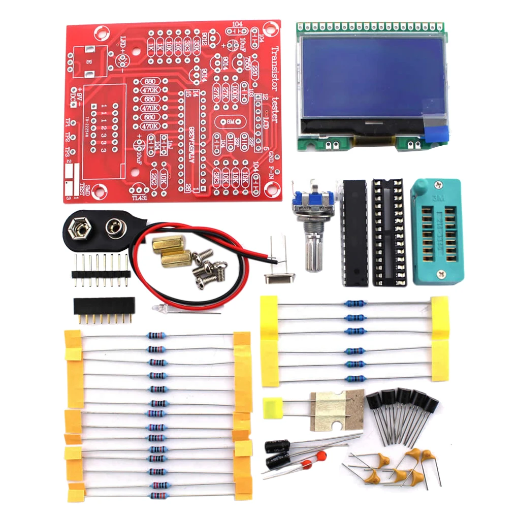 Многофункциональный Транзистор тестер сопротивления диода емкость измерения частоты генератор сигналов ESR DIY Kit GM328