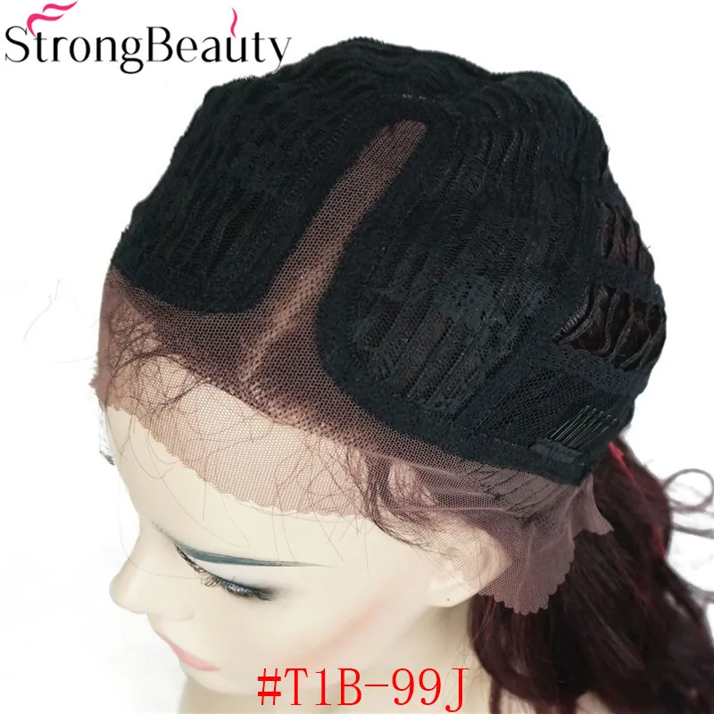 StrongBeauty синтетических канекалон Синтетические волосы на кружеве парик Волнистые Длинные прическа полный Для женщин парики