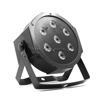 

7pcs 18w led lamp beads 7x18W led Par lights RGBWA UV 4in1 flat par led dmx512 disco lights professional stage dj equipment