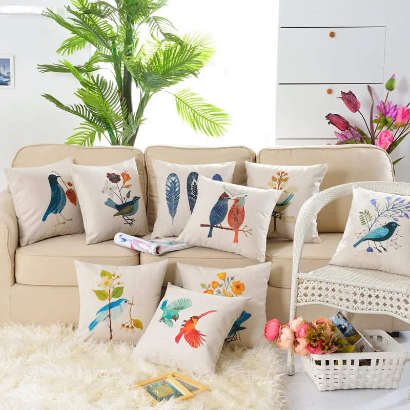 wholesale wedding gift pillow cover Fashion Travel Stamps Flowers Love