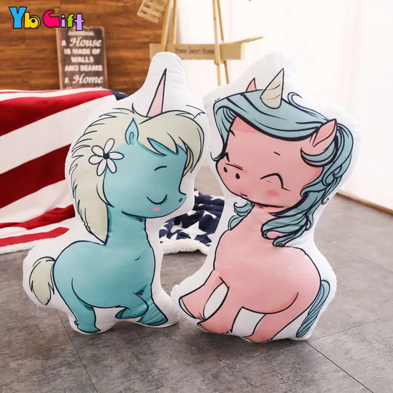

Yb Gift Cute Unicorn Bedding Plush Pillow Cushion Cover In Sofa and Bed Stuffed Animal Pillows Home Room Decoration Furnishing