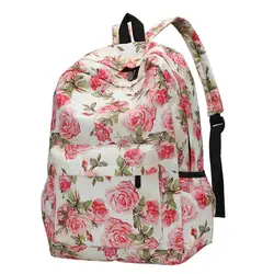 2019 Дамская мода свежий стиль женские рюкзаки высокого качества цветочные ранцы с принтом женские путешествия большой емкости рюкзак новая