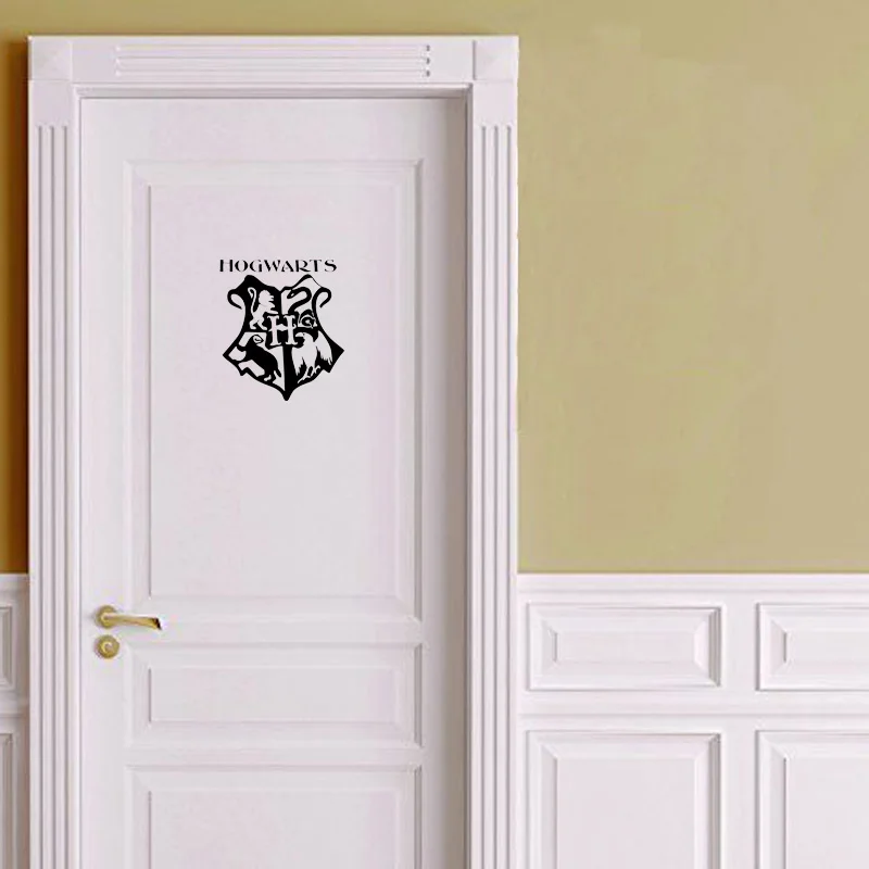 

Interesting Coat Of Arms Cut Quote Vinyl Door Sticker Artistic Wall Sticker For Kid Bedroom A2270