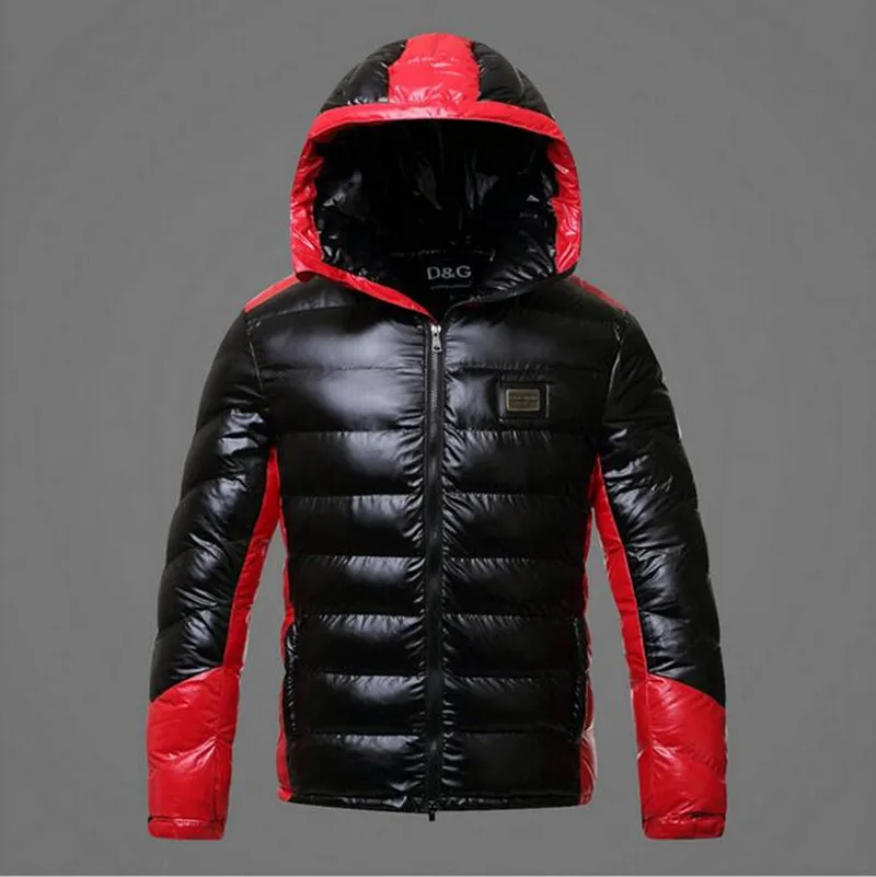 

Men's jacket Coat 2017 new men thickening warm winter fashion euramerican style shiny spell have cap down cotton-padded clothes