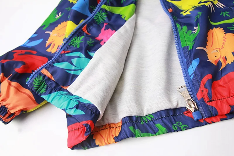 Jaqueta de Algodão para Crianças Dinossauro dos Desenhos Cabolsa para Meninas Roupas dos Miúdos Croal Cherie Meninos Blusão Animados Outono Crianças 80-130cm 7 crianças casaco para meninas roupas dos miúdos 80-130cm