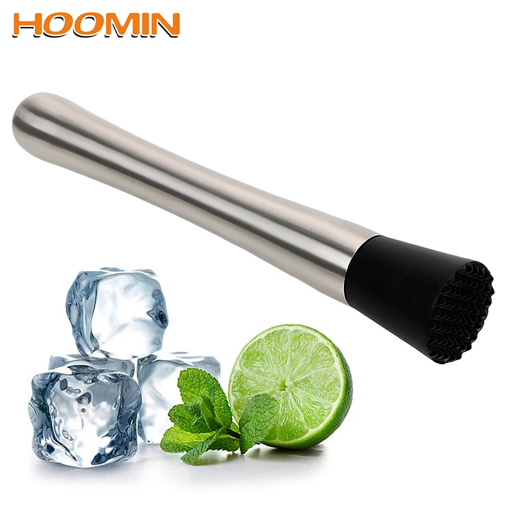

HOOMIN Gadgets Swizzle Stick Bartender Tools Cocktail Shaker Metal Masher Stainless Steel Barware Wine Tools