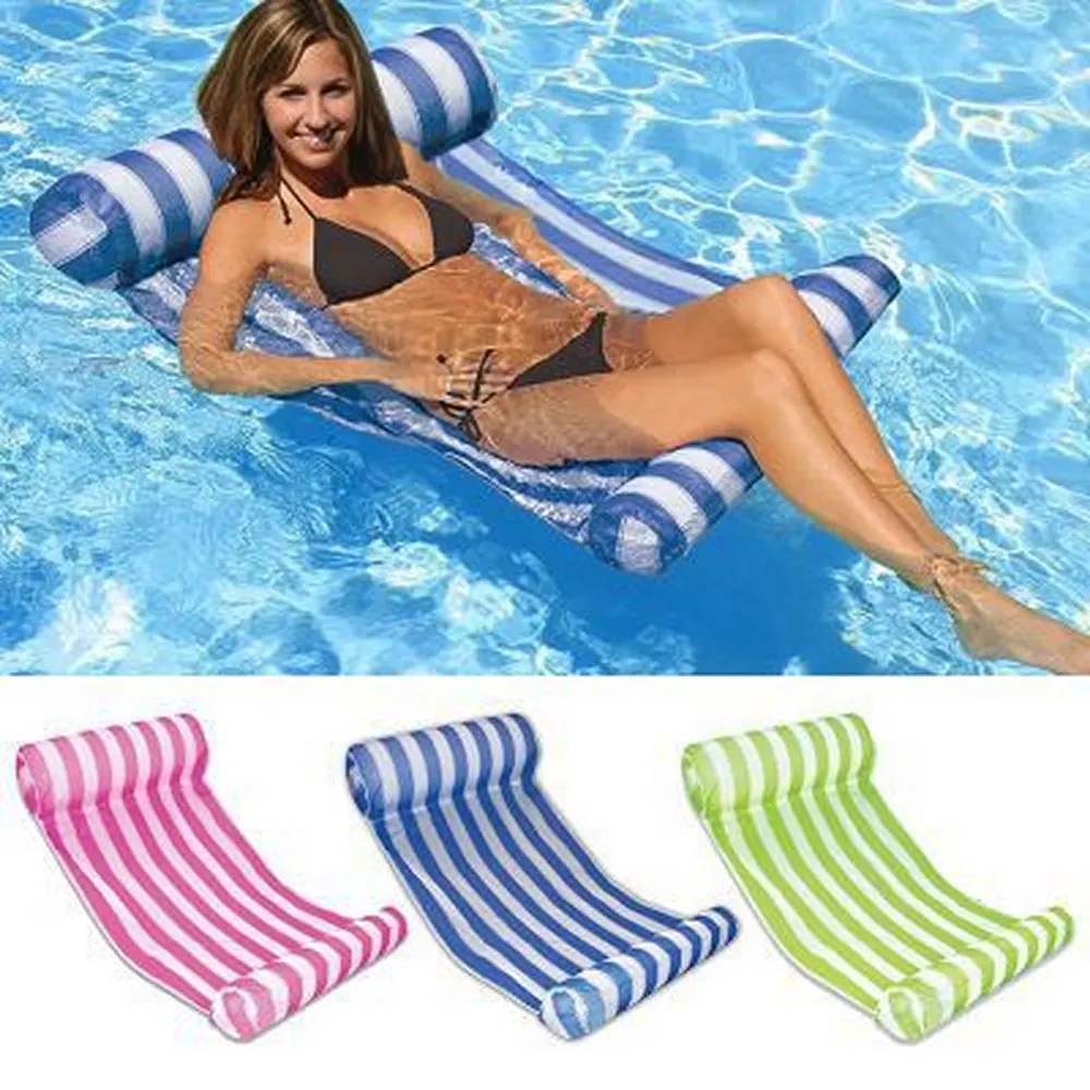 

Inflatable Pool Floating Water Hammock Float Lounger Floating Bed Chair Swimming Pool Inflatable Hammock Bed Pool Party Toy