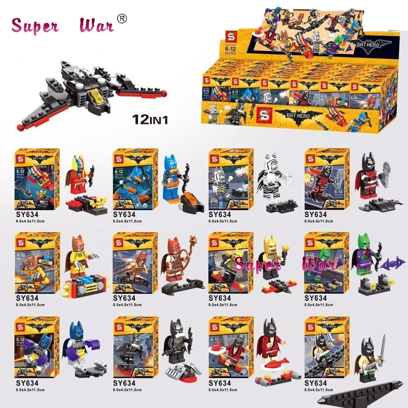 

super heroes Universe Zebra Batman Vehicle car building Blocks Kid Gift sets model bricks toys for children