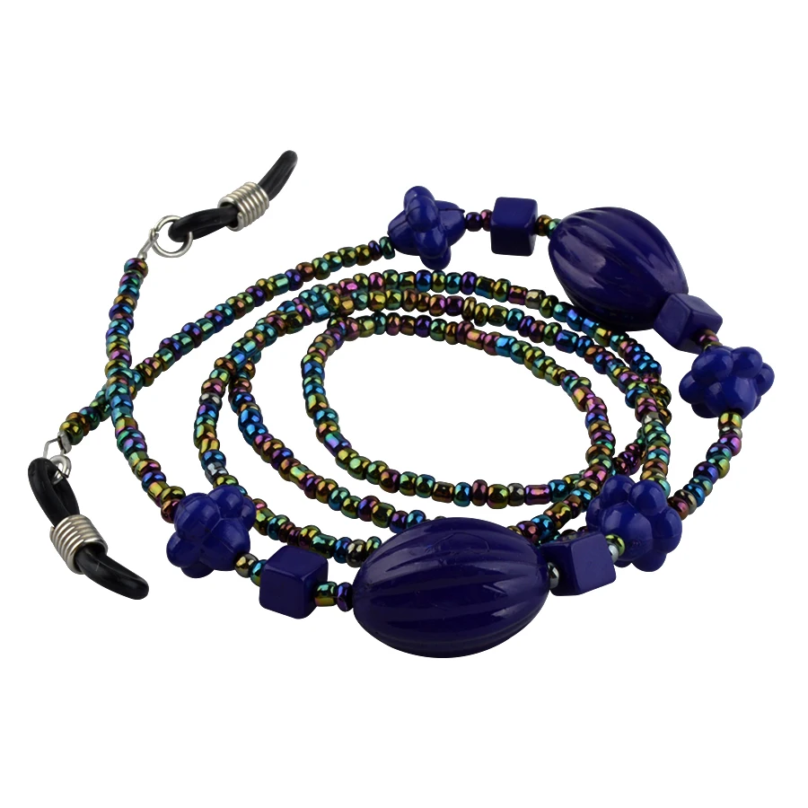 New Blue Beaded glasses Eyeglasses Sunglasses Chain Cords Lanyard Rope
