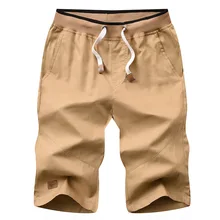 Летние Шорты Мужские Модные Повседневные Дышащие хлопковые прямые однотонные мужские шорты s одежда Chores Para Hombre